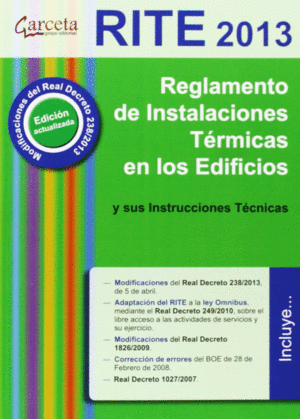 REGLAMENTO DE INSTALACIONES T�RMICAS EN EDIFICIOS. RITE 2013