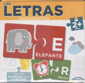 LAS LETRAS.PUZZLES EDUCATIVOS 2 AOS. 42 PIEZAS PA
