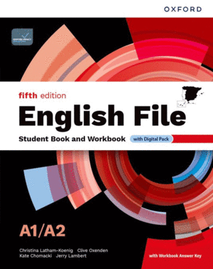 ENGLISH FILE A1;A2 STUDENT AND WORKBOOK WITH KEY FIFTH EDITION