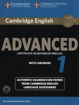 CAMBRIDGE ENGLISH: ADVANCED (CAE) 1 (2015 EXAM) STUDENT'S BOOK PA