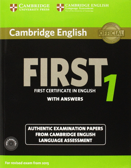 CAMBRIDGE ENGLISH: FIRST (FCE) 1 (2015 EXAM) STUDENT'S BOOK PACK