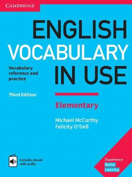 ENGLISH VOCABULARY IN USE.  ELEMENTARY THIRD EDITION. BOOK WITH ANSWERS AND ENHA