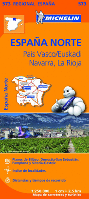 MAPA REGIONAL PAS VASCO/EUSKADI, NAVARRA, LA RIOJA