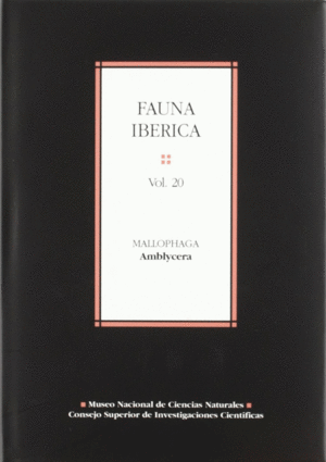 FAUNA IBERICA  VOL.20 MALLOPHAGA AMBLYCERA