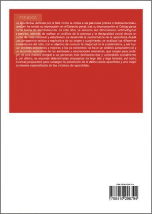 APOROFOBIA: UN ESTUDIO INTEGRADO DE SUS DIMENSIONES VICTIMOL�GICAS Y PENALES