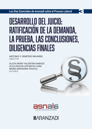 DESARROLLO DEL JUICIO: RATIFICACI�N DE LA DEMANDA, LA PRUEBA, LAS CONCLUSIONES,