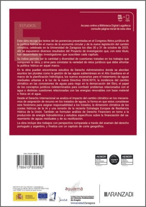 POL�TICA H�DRICA EN EL MARCO DELA  ECONOM�A CIRCULAR CAMBIO CLIM�TICO