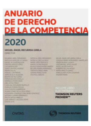 ANUARIO DE DERECHO DE LA COMPETENCIA 2020 DUO