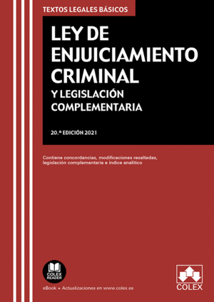 LEY DE ENJUICIAMIENTO CRIMINAL Y LEGISLACIN COMPLEMENTARIA