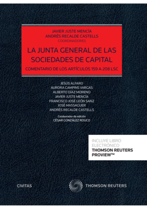 LA JUNTA GENERAL DE LAS SOCIEDADES DE CAPITAL (PAPEL + E-BOOK)