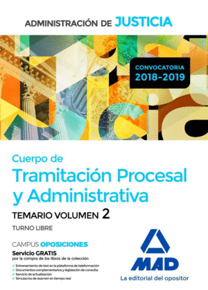 CUERPO DE TRAMITACI�N PROCESAL Y ADMINISTRATIVA (TURNO LIBRE) DE LA ADMINISTRACI