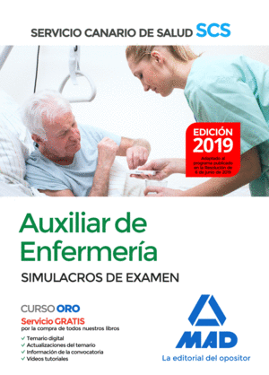 SIM.EX AUXILIAR ENFERMER�A SCS SERVICIO CANARIO DE SALUD. SIMULACROS DE EXAMEN