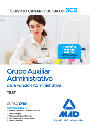 TEST AUXILIAR ADMINISTRATIVO DEL SERVICIO CANARIO SALUD