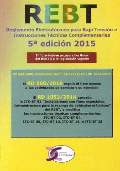 REGLAMENTO ELECTROTECNICO DE BAJA TENSION REBT 5ªED