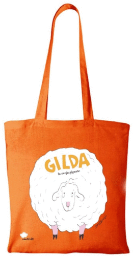 BOLSA DEL ALBUM GILDA, LA OVEJA GIGANTE (NARANJA)