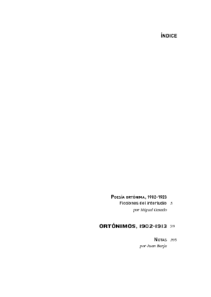 POESIA IX - ORTONIMOS 1902-1913