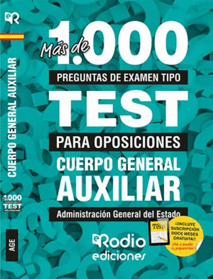 CUERPO GENERAL AUXILIAR. ADMINISTRACI�N GENERAL DEL ESTADO. M�S DE 1.000 PREGUNT