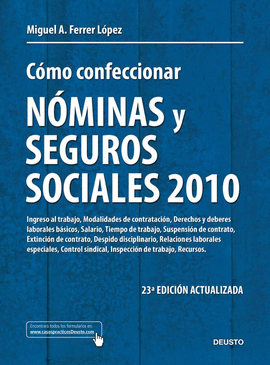 COMO CONFECCIONAR NOMINAS Y SEGUROS SOCIALES 2010  23ED.