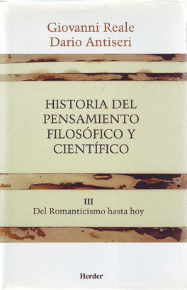 HISTORIA DEL PENSAMIENTO FILOSÓFICO Y CIENTÍFICO III