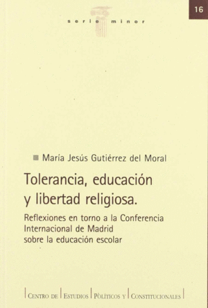 TOLERANCIA EDUCACION Y LIBERTAD RELIGIOSA