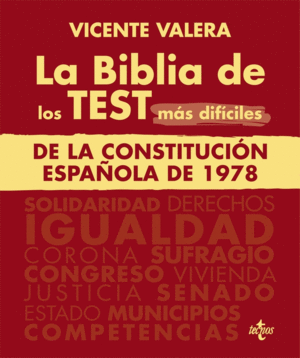 LA BIBLIA DE LOS TEST MS DIFCILES DE LA CONSTITUCIN ESPAOLA D