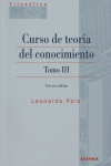 CURSO DE TEORÍA DEL CONOCIMIENTO TOMO III 3º ED