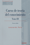 CURSO DE TEORA DEL CONOCIMIENTO TOMO III 3 ED