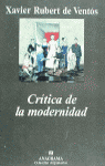 CRITICA DE LA MODERNIDAD