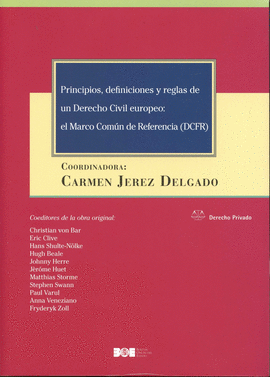 PRINCIPIOS, DEFINICIONES Y REGLAS DE UN DERECHO CIVIL EURO