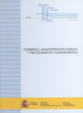 GOBIERNO, ADMINISTRACI�N P�BLICA Y PROCEDIMIENTO ADMINISTRATVIO