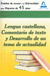 LENGUA CASTELLANA, PRUEBA DE ACCESO A LA UNIVERSIDAD PARA MAYORES