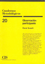 CUADERNOS METODOLOGICOS 20 OBSERVACION PARTICIPANT