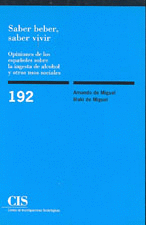 CIS.192-SABER BEBER, SABER VIVIR.OPINIONES DE LOS