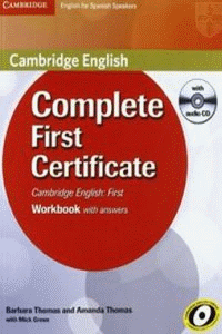 COMPLETE FIRST CERTIFICATE FOR SPANISH SPEAKERS WORKBOOK WITH ANSWERS WITH AUDIO