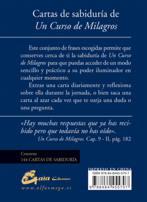 CARTAS DE SABIDURIA DE UN CURSO DE MILAGROS