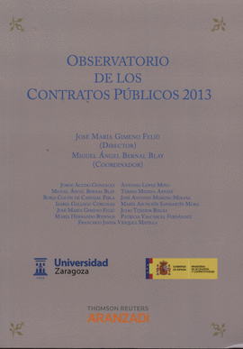 OBERVATORIO DE LOS CONTRATOS PUBLICOS 2013 (PAPEL)