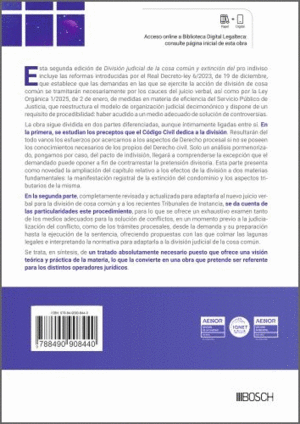 DIVISION JUDICIAL COSA COMUN Y EXTINCION DEL PRO INDIVISO