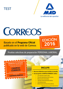 PERSONAL LABORAL DE CORREOS Y TEL�GRAFOS. TEST