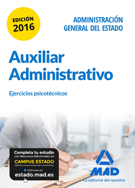 AUXILIAR ADMINISTRATIVO DE LA ADMINISTRACI�N GENERAL DEL ESTADO. EJERCICIOS PSICOTECNICOS