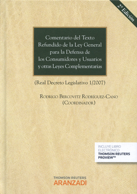 COMENTARIO TEXTO REFUNDICO LEY GENERAL DEFENSA CONSUMIDORES