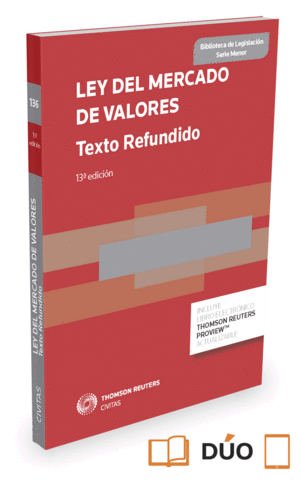 LEY DEL MERCADO DE VALORES (TEXTO REFUNDIDO) (PAPEL + E-BOOK)