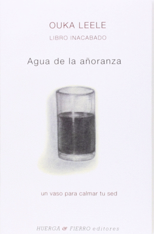 LIBRO INACABADO AGUA DE LA AORANZA