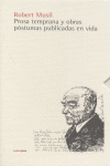 PROSA TEMPRANA Y OBRAS POSTUMAS PUBLICADAS EN VIDA