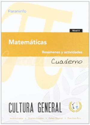 CUADERNO DE CULTURA GENERAL MATEM�TICAS NIVEL II