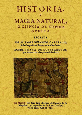 HISTORIA Y MAGIA NATURAL O CIENCIA DE LA FILOSOFIA OCULTA