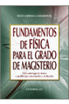 FUNDAMENTOS DE FISICA PARA EL GRADO DE MAGISTERIO