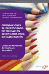 ORIENTACIONES PROFESORADO DE EDUCACION SECUNDARIA PARA ELABORACIO