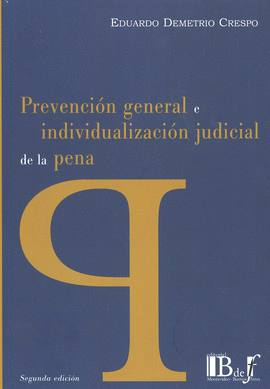 PREVENCIN GENERAL E INDIVIDUALIZACIN JUDICIAL DE