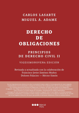 DERECHO DE OBLIGACIONES PRIN.DCHO.CIVIL TOMO II 29� ED