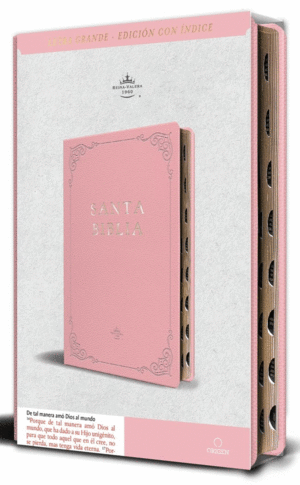 BIBLIA RVR 1960 SIMIL PIEL ROSADA TAMA�O MANUAL NOMBRES DE DIOS